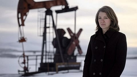 A rendering of Alberta Premier Danielle Smith