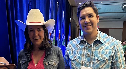 Alberta Premier Danielle Smith and UCP MLA Scott Sinclair