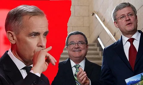 Mark Carney, Jim Flaherty, Stephen Harper