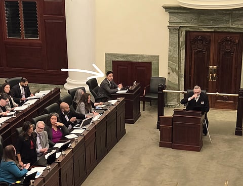 MLA for Lesser Slave Lake Scott Sinclair now sits next to the NDP in the Alberta Legislature