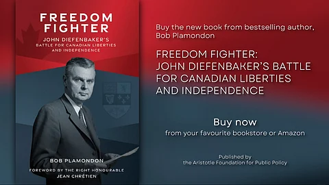 Canada's 13th Prime Minister John Diefenbaker is remembered as a "freedom fighter" in a new book by Bob Plamondon released by the Aristotle Foundation