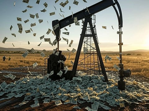 A rendering of an oil well