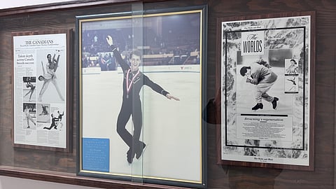 Memories of Canadian Olympic figure skater Kurt Browning take up a special place in the Caroline community hall. Residents are concerned over a blanket approval of a proposed solar farm near the community.