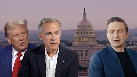 Donald Trump, Mark Carney, and Pierre Poilievre