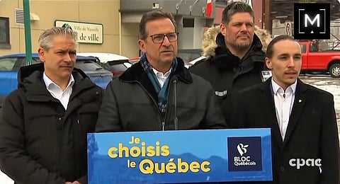Bloc Quebecois leader Yves-François Blanchet on Tuesday called pipelines to carry Alberta oil east “a scam” in French