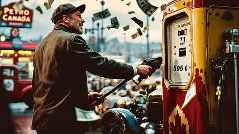 Canadians are getting hosed at the pumps by taxes even as the carbon tax is set to be repealed on Tuesday