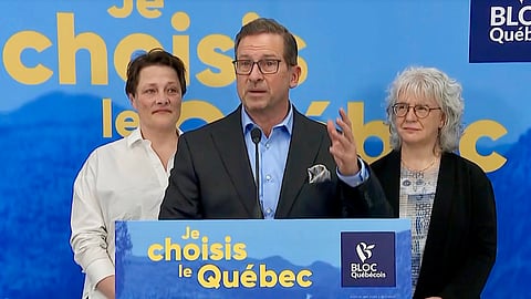 Partis Quebecois leader Yeves-Francois Blanchet supports counter tariffs to protect Quebec aluminum but not cross-country pipelines from Alberta