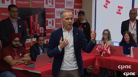Mark Carney campaigning in Nepean