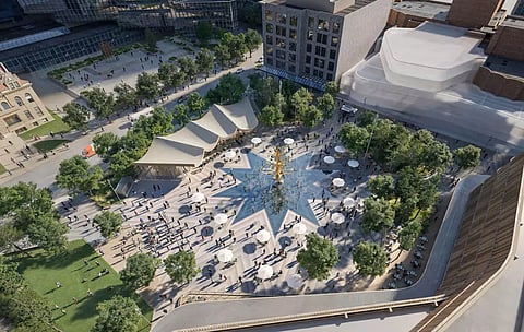 Artist's rendering of the new Olympic Plaza in Calgary