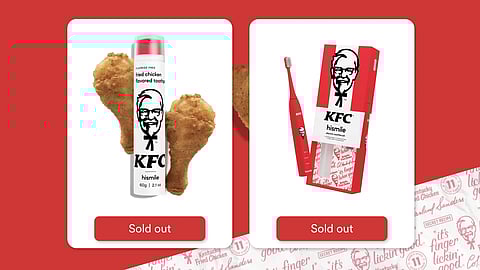 KFC toothbrush and toothpaste