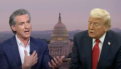 Gavin Newsom and Donald Trump
