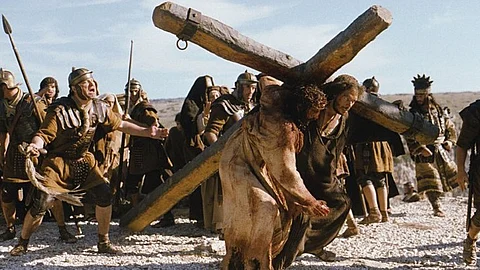 Christ is lead to the place of His crucifixion