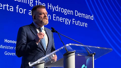 Energy and Minerals Minister Brian Jean in Edmonton on Wednesday