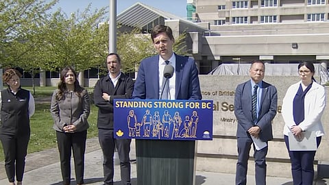 David Eby at the Surrey Pretrial Services Centre