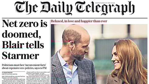 Former Brit PM Tony Blair shared headlines with Wils and Kate in assertions net zero policies are doomed to fail.