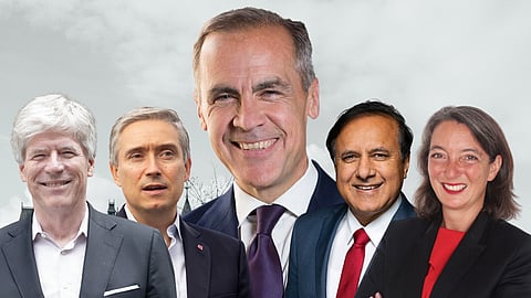 Prime Minister Mark Carney with the four cabinet ministers who will set the tone for this government. From the left Tim Hodgson, François-Philippe Champagne, Shafqat Ali and Julie Dabrusin. So far there's not much change evident