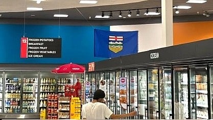 Safeway's Alberta flag, now removed