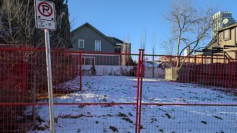 A lot in Lower Mount Royal where once stood a single family home awaits construction of a multi-plex