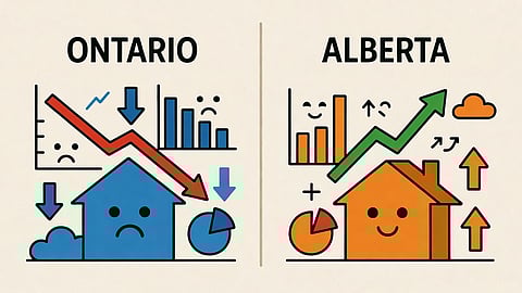 Alberta vs. Ontario home sales Q3 2025