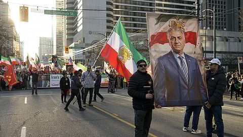 Anti-Islamic Republic regime protestors in Vancouver
