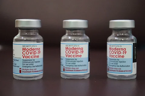 Moderna COVID-19 vaccine vials
