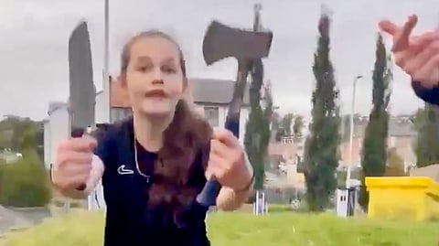 A young Scottish girl wards off and alleged sex attacker 