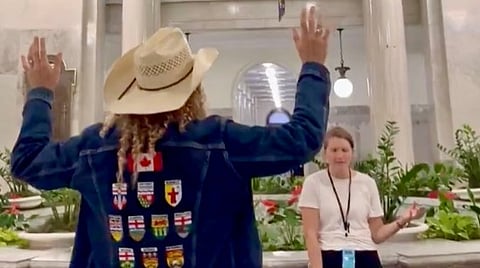 American Christian worship pastor Sean Feucht created controversy when he was allowed inside the Alberta Legislature.
