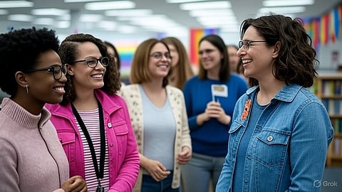 An AI rendering of Alberta teachers