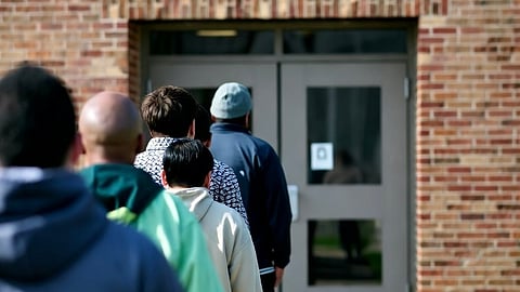 An AI rendering of a food bank lineup