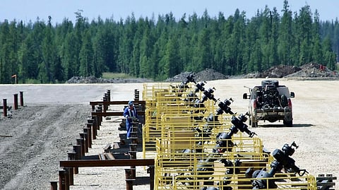 Construction of an oil sands SAGD production well pad in northern Alberta