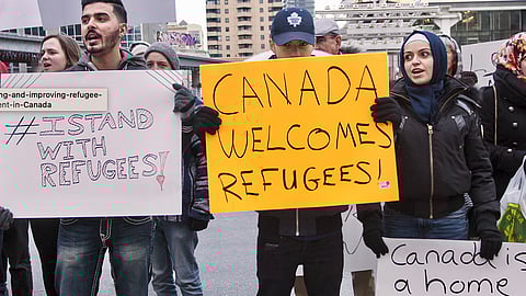 Refugee supporters in Canada
