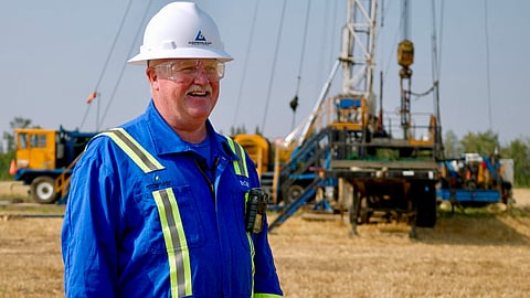 Aspenleaf Energy vice-president of wells Ron Weber at a clean-up site near Edmonton.