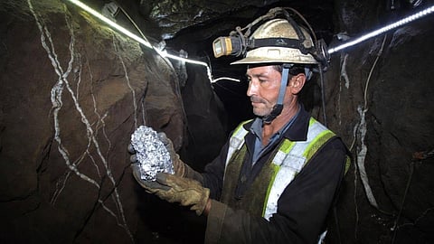 An AI rendering of a silver mine