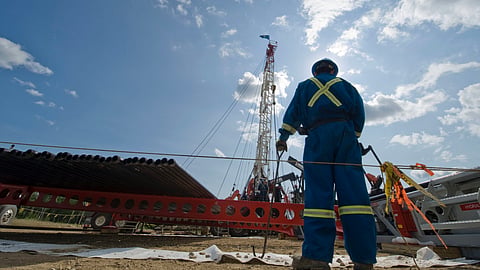 An oil rig worker in Alberta