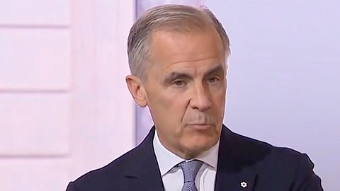 Canadian Prime Minister Mark Carney speaks in Paris on June 12, 2026