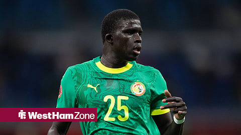 West Ham's El Hadji Malick Diouf in action for Senegal.