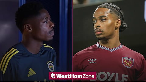 Anthony Musaba at Fenerbahce on the left with Crysencio Summerville on the right for West Ham