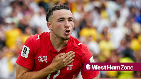 Ruben Vargas playing for Switzerland at the World Cup