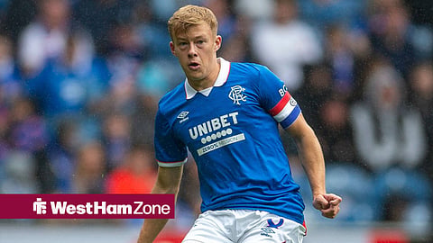 West Ham target Connor Barron in action for Rangers