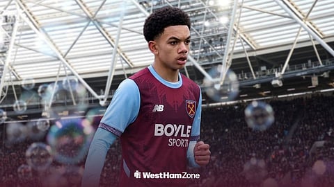 Isaac Allen in a West Ham shirt