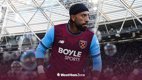 Sorba Thomas in new West Ham United home kit for 26/27 ahead of London Stadium