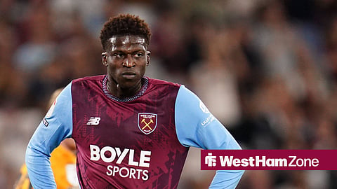 Mohamadou Kante with his arms on his hips while playing for West Ham