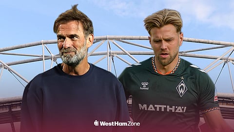Germany head coach Jurgen Klopp and Niclas Fullkrug in action for Werder Bremen ahead of West Ham's London Stadium