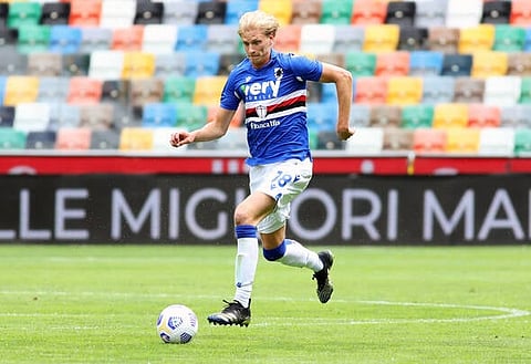 Photo Andrea Bressanutti/LaPresse May 16, 2021 Udine, Italy soccer Udinese vs Sampdoria - Italian Football Championship League A Tim 2020/2021 - Dacia Arena Stadium In the pic: morten thorsby PUBLICATIONxNOTxINxITAxFRAxCHN Copyright: xAndreaxBressanutti/LaPressex