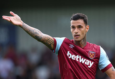 West Ham striker Gianluca Scamacca arrives in Italy ahead of Atalanta move