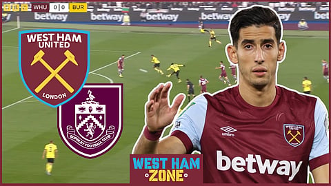 West Ham defender Nayef Aguerd was caught out against Burnley. Credit: BBC Sport
