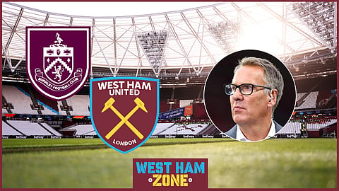 Paul Merson has predicted West Ham United's clash with Burnley.
