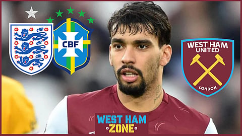 West Ham ace Lucas Paqueta played for Brazil versus England at Wembley