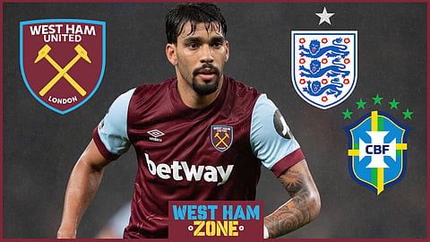 West Ham ace Lucas Paqueta played for Brazil v England