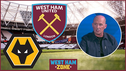 Mike Dean reacts to West Ham controversy v Wolves. Credit: Sky Sports